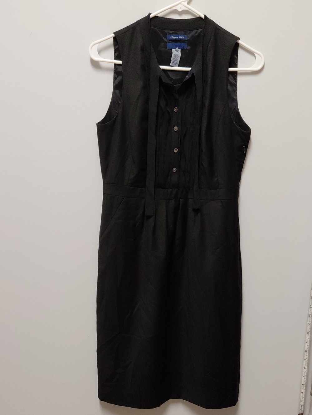 J. Crew Super 120s Wool & Silk Tuxedo Dress